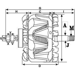  rotorius, kintamosios srovės generatorius