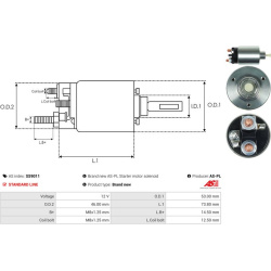  solenoidinis jungiklis, starteris <small>Brand new AS-PL</small>