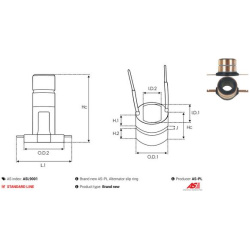  kontaktinis žiedas, generatorius <small>Brand new AS-PL</small>