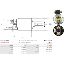  solenoidinis jungiklis, starteris <small>Brand new AS-PL</small>