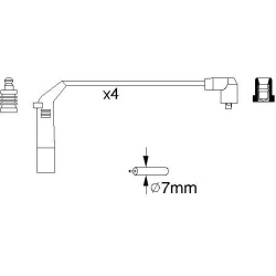  uždegimo laido komplektas