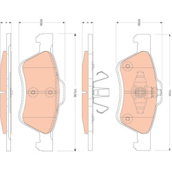  stabdžių trinkelių rinkinys, diskinis stabdys