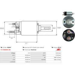  solenoidinis jungiklis, starteris <small>Brand new AS-PL</small>