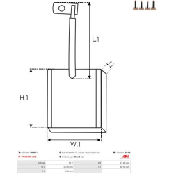  anglies šepetėlis, starteris <small>Brand new AS-PL</small>