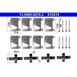  priedų komplektas, diskinių stabdžių trinkelės
