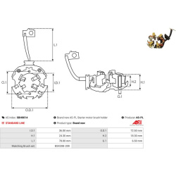  laikiklis, angliniai šepetėliai <small>Brand new AS-PL</small>