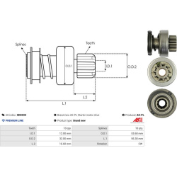  laisvos eigos pavara, starteris <small>Brand new AS-PL</small>