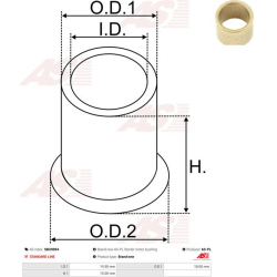  įvorė, starterio velenas <small>Brand new AS-PL</small>