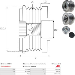  laisvos eigos sankaba, kint. sr. generatorius <small>Brand new AS-PL</small>