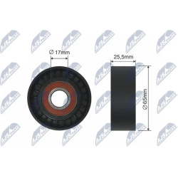  įtempiklio skriemulys, V formos diržas