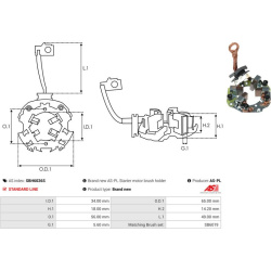  laikiklis, angliniai šepetėliai <small>AS</small>