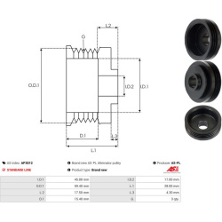  skriemulys, kintamosios srovės generatorius <small>Brand new AS-PL</small>