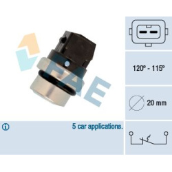  temperatūros jungiklis, radiatoriaus ventiliatorius