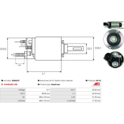  solenoidinis jungiklis, starteris <small>Brand new AS-PL</small>
