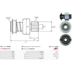  laisvos eigos pavara, starteris <small>AS</small>