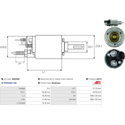  solenoidinis jungiklis, starteris <small>Brand new AS-PL</small>