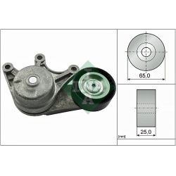  diržo įtempiklis, V formos rumbuotas diržas