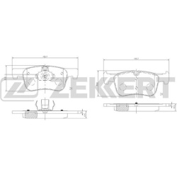  stabdžių trinkelių rinkinys, diskinis stabdys <small>COTEC</small>