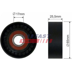 įtempiklio skriemulys, V formos rumbuotas diržas  įtempiklio skriemulys, V formos rumbuotas diržas