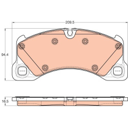  stabdžių trinkelių rinkinys, diskinis stabdys <small>COTEC</small>