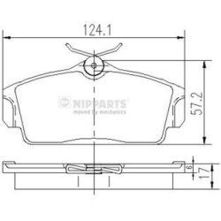  stabdžių trinkelių rinkinys, diskinis stabdys