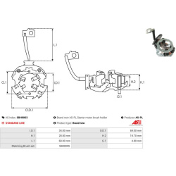  laikiklis, angliniai šepetėliai <small>AS</small>