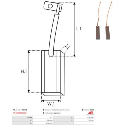  anglies šepetėlis, kint. sr. generatorius <small>AS</small>