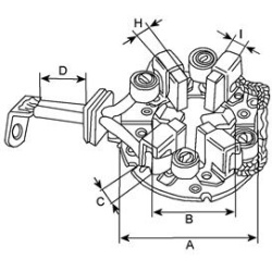  laikiklis, angliniai šepetėliai