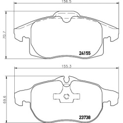  stabdžių trinkelių rinkinys, diskinis stabdys