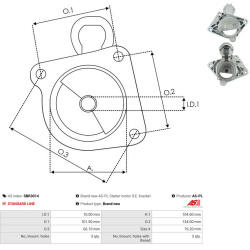  starterio dangtelis, karbiuratorius <small>AS</small>