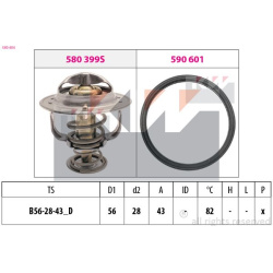  termostatas, aušinimo skystis <small>Made in Italy - OE Equivalent</small>