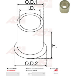  įvorė, starterio velenas <small>AS</small>