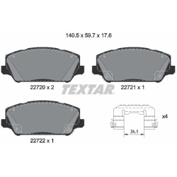  stabdžių trinkelių rinkinys, diskinis stabdys <small>Q+</small>
