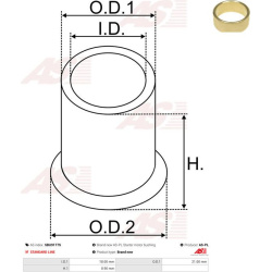  įvorė, starterio velenas <small>AS</small>