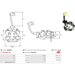  laikiklis, angliniai šepetėliai <small>AS</small>