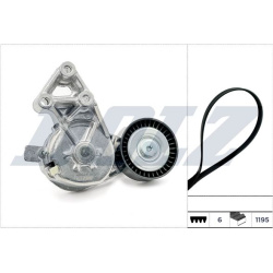  V formos rumbuotas diržas, komplektas