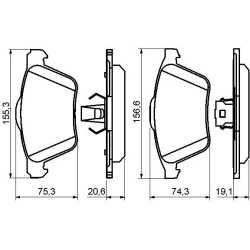  stabdžių trinkelių rinkinys, diskinis stabdys