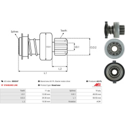  laisvos eigos pavara, starteris <small>AS</small>