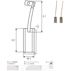  anglies šepetėlis, kint. sr. generatorius <small>AS</small>
