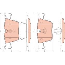  stabdžių trinkelių rinkinys, diskinis stabdys