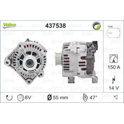  kintamosios srovės generatorius <small>VALEO RE-GEN REMANUFACTURED</small>