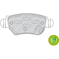  stabdžių trinkelių rinkinys, diskinis stabdys <small>PREMIER ECO FRICTION</small>