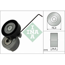  diržo įtempiklis, V formos rumbuotas diržas