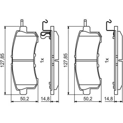  stabdžių trinkelių rinkinys, diskinis stabdys