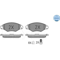  stabdžių trinkelių rinkinys, diskinis stabdys <small>MEYLE-ORIGINAL: True to OE.</small>