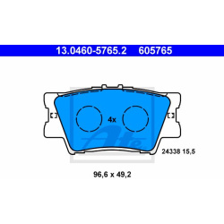  stabdžių trinkelių rinkinys, diskinis stabdys
