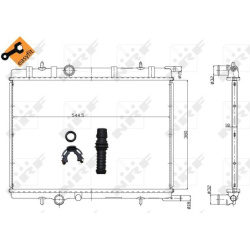  radiatorius, variklio aušinimas <small>EASY FIT</small>