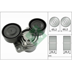  diržo įtempiklis, V formos rumbuotas diržas