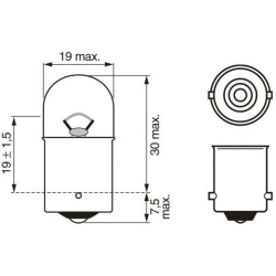  galinio žibinto lemputė <small>