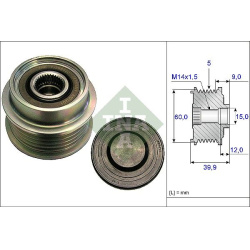 KOŁO PASOWE ALTERNATORA TOYOTA